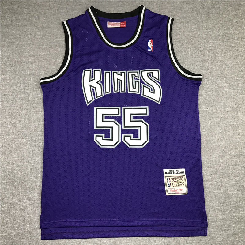 Men's Sacramento Kings Jason Williams Purple Hardwood Classics Swingman Jerseys