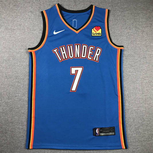 Men's Oklahoma City Thunder Chet Holmgren #7 Blue Swingman Jerseys - Icon Edition