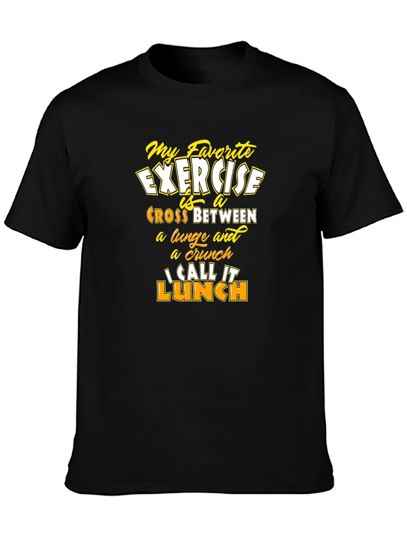 Funny Exercise Lunch T-Shirt - Mens Graphic Tee