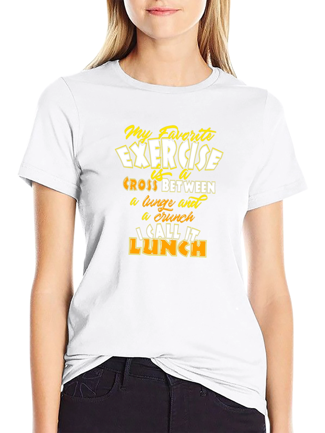 Funny Exercise Lunch T-Shirt - Mens Graphic Tee