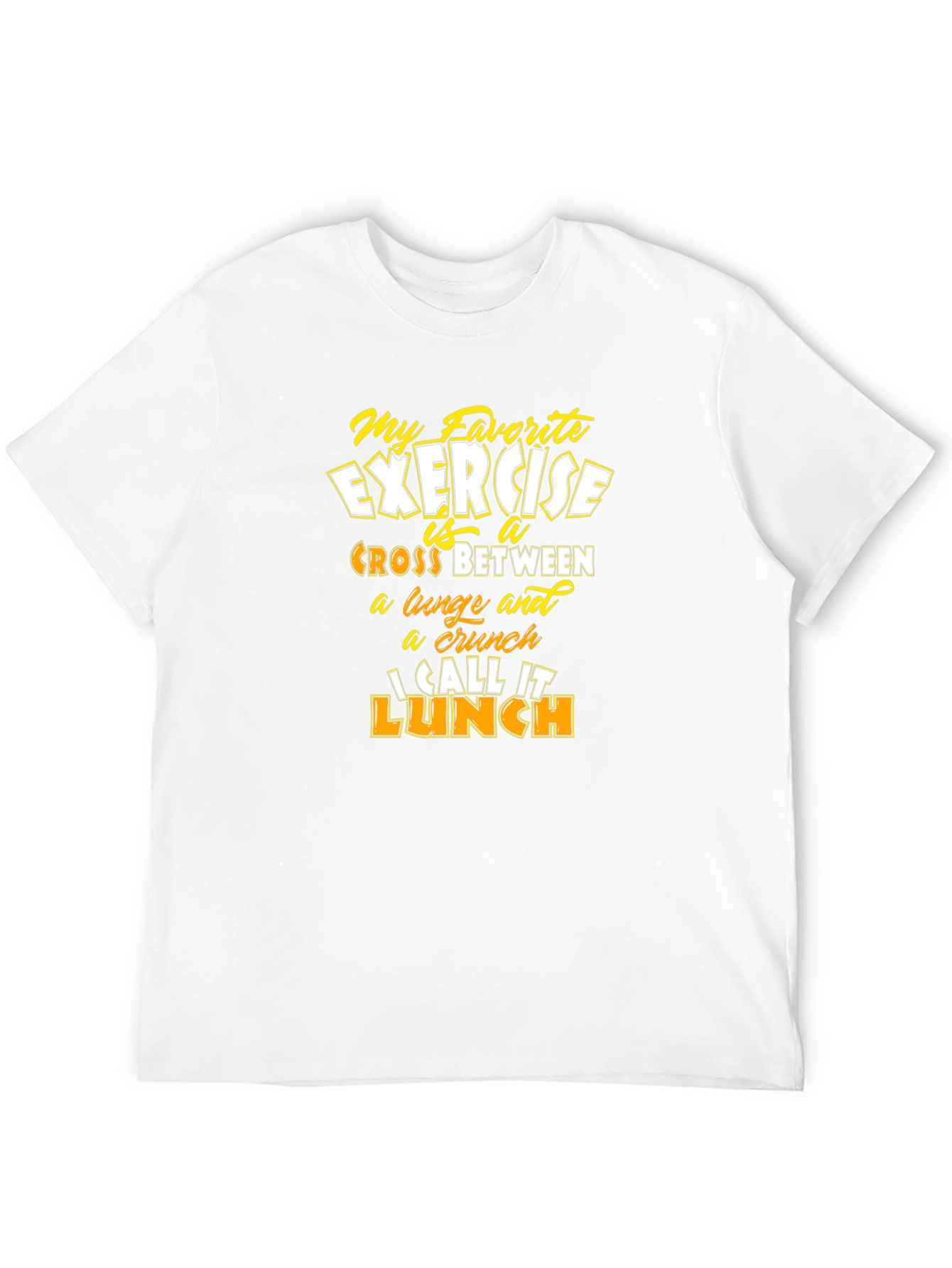 Funny Exercise Lunch T-Shirt - Mens Graphic Tee