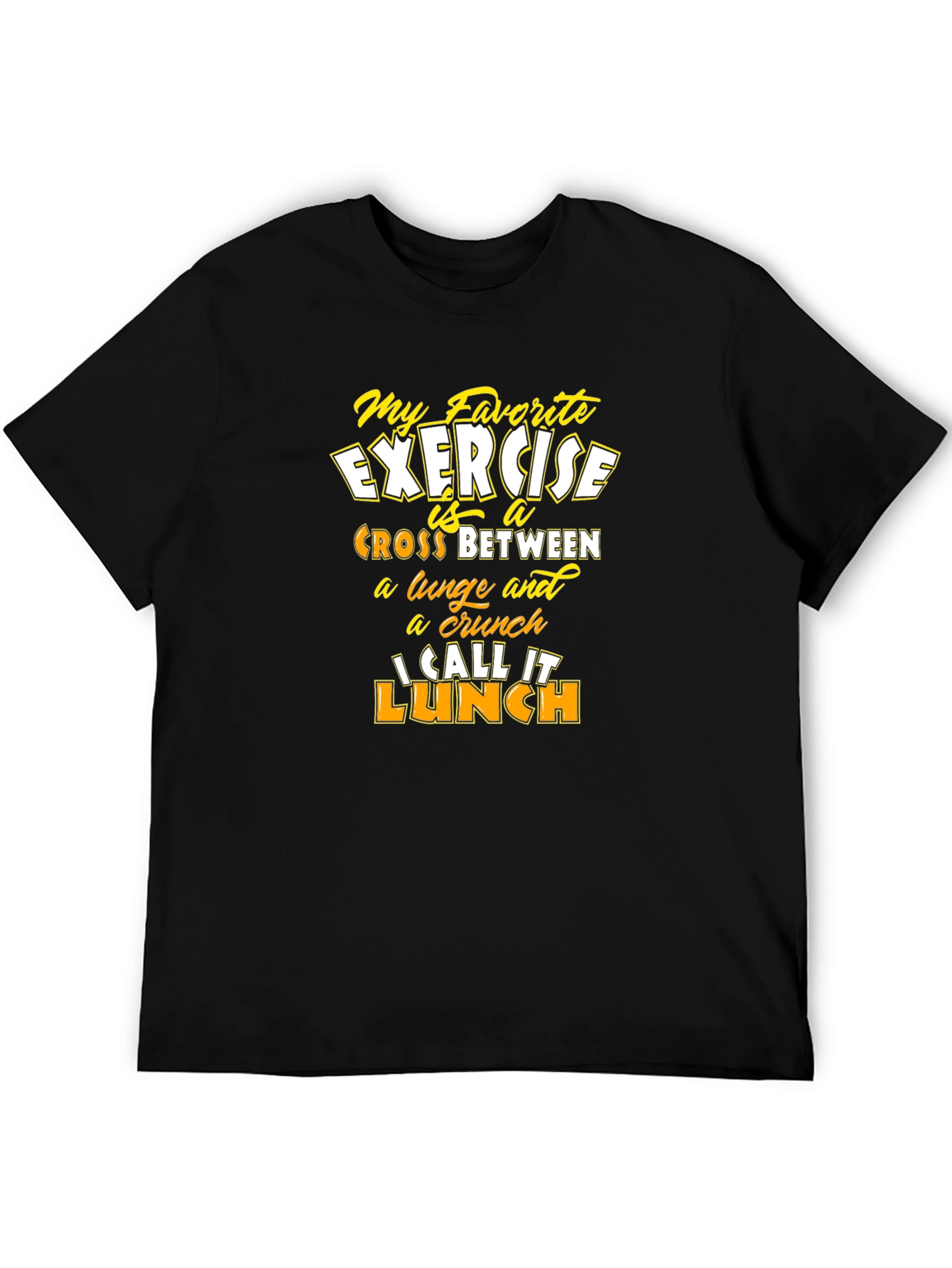 Funny Exercise Lunch T-Shirt - Mens Graphic Tee