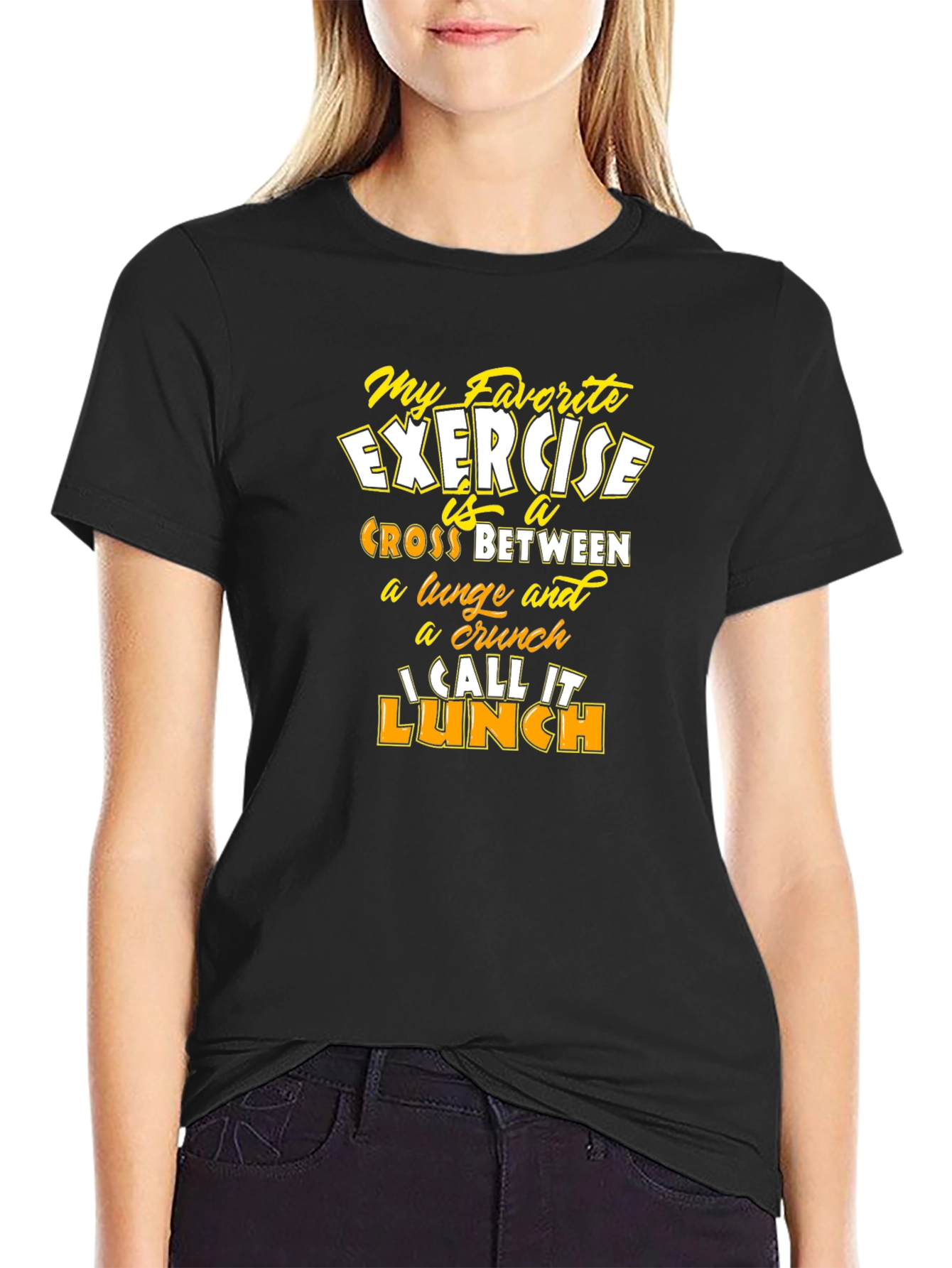 Funny Exercise Lunch T-Shirt - Mens Graphic Tee