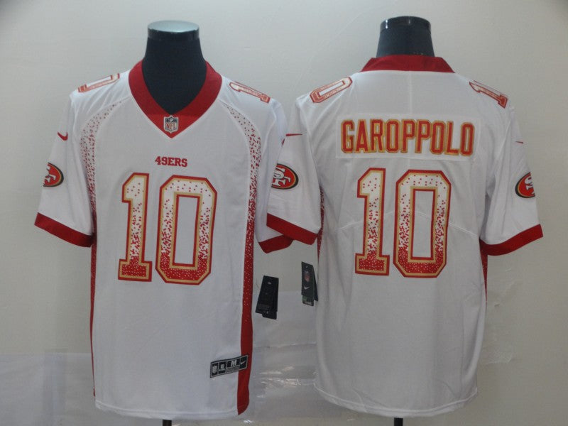 Men's San Francisco 49ers Jimmy Garoppolo #10 White Authentic Game Jerseys