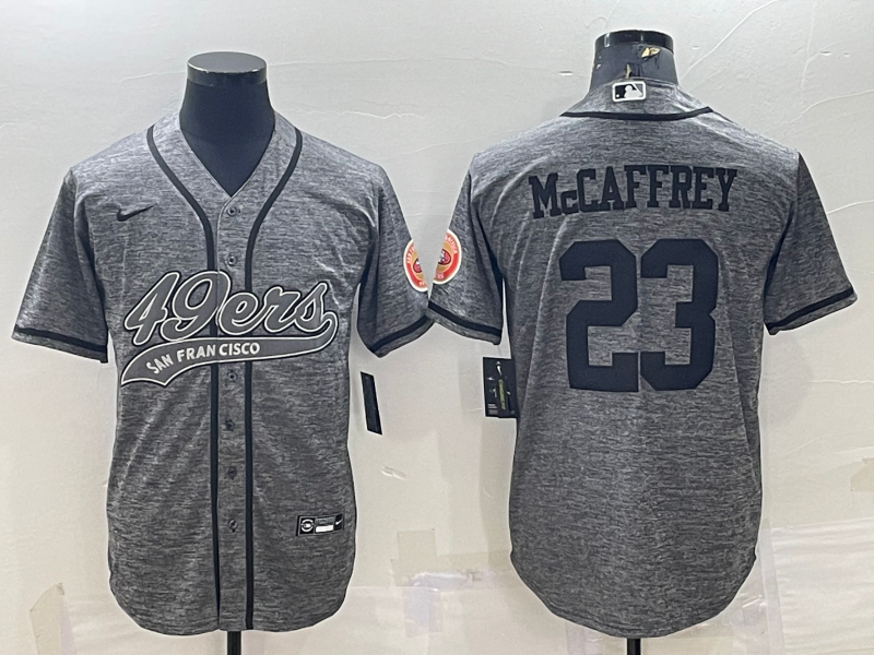 Men's San Francisco 49ers Christian McCaffrey #23 Grey Game Jerseys Joint Edition