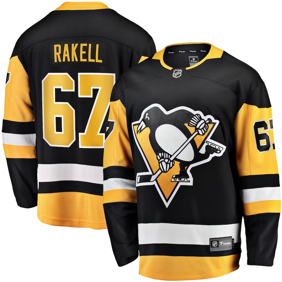 Men's Pittsburgh Penguins Rickard Rakell #67 Black Player Jerseys