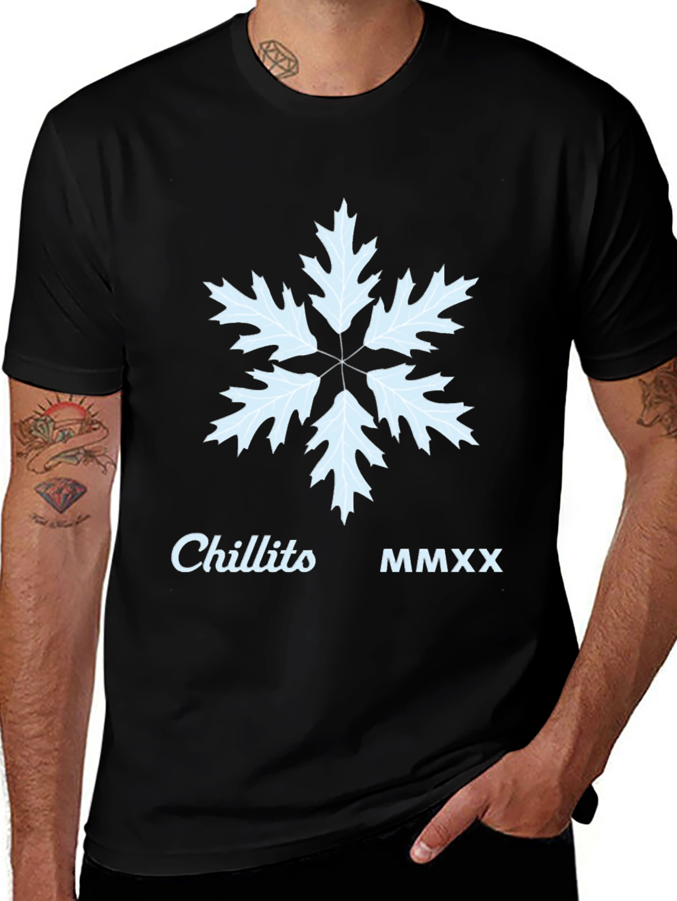 Chillito MMXX Snowflake T-Shirt - Black