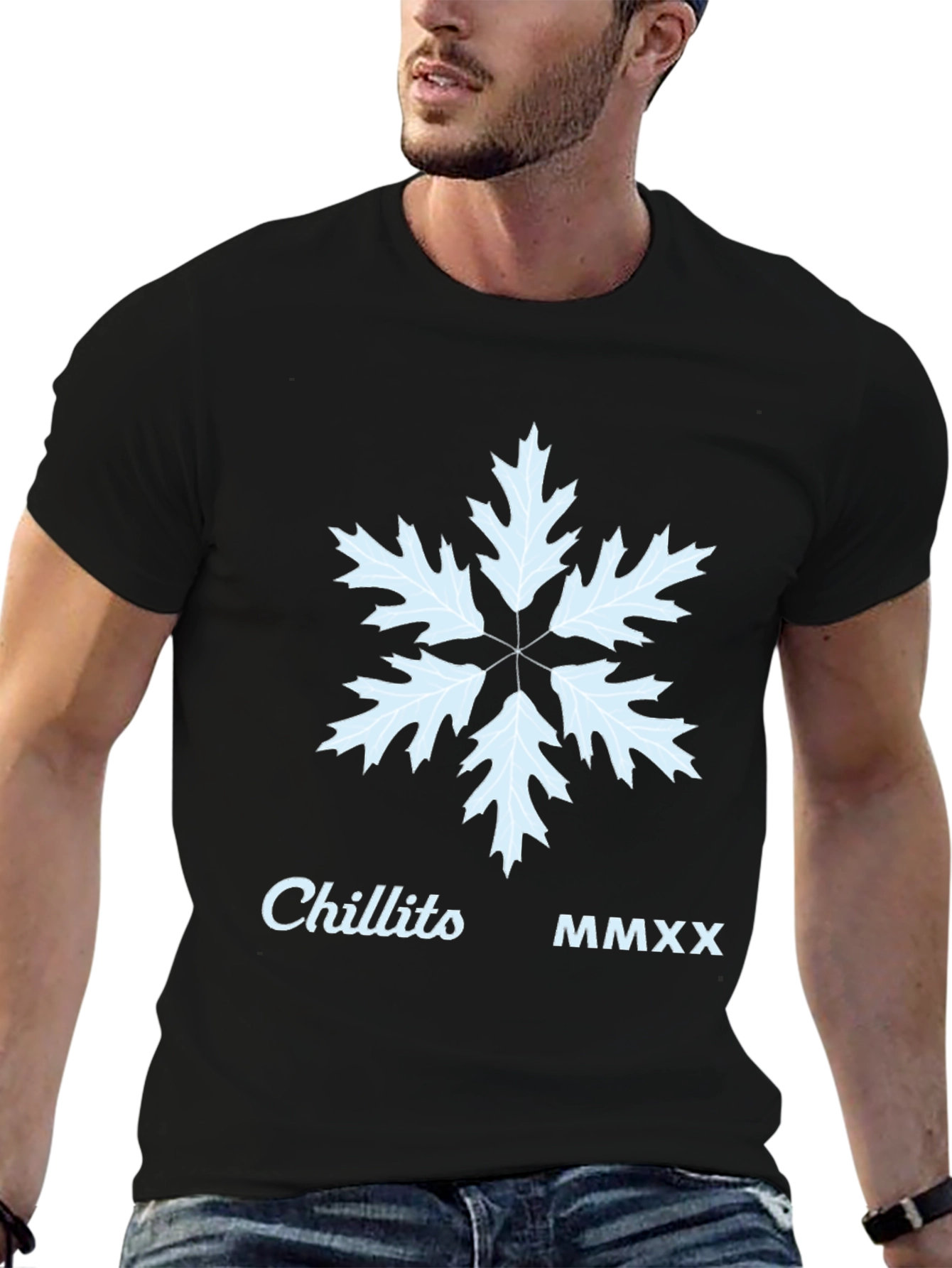 Chillito MMXX Snowflake T-Shirt - Black