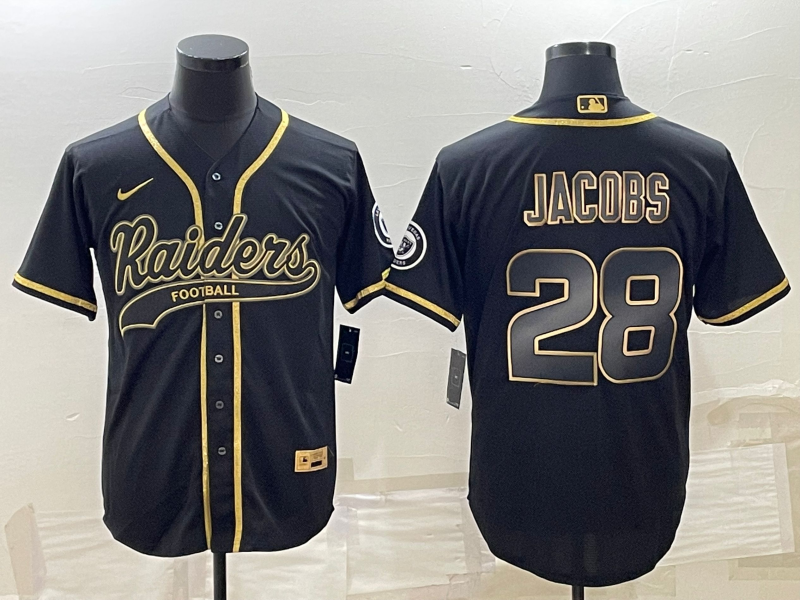Men's Las Vegas Raiders Josh Jacobs #28 Black Player Jerseys Joint Edition