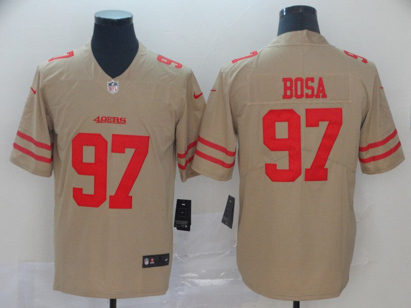Men's San Francisco 49ers Nick Bosa #97 Gold Inverted Legend Jerseys