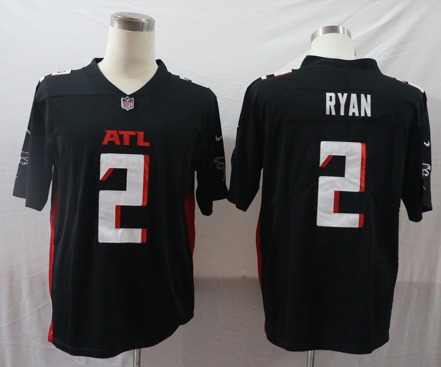 Men's Atlanta Falcons Matt Ryan #2 Black Game Player Jerseys