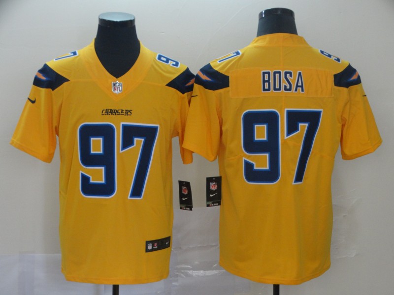 Men's Los Angeles Chargers Joey Bosa #97 Yellow Inverted Legend Jerseys