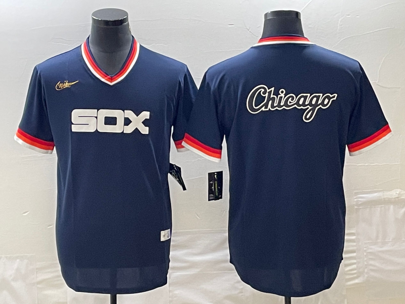 Men's Chicago White Sox Navy Cooperstown Collection Replica Game Jerseys