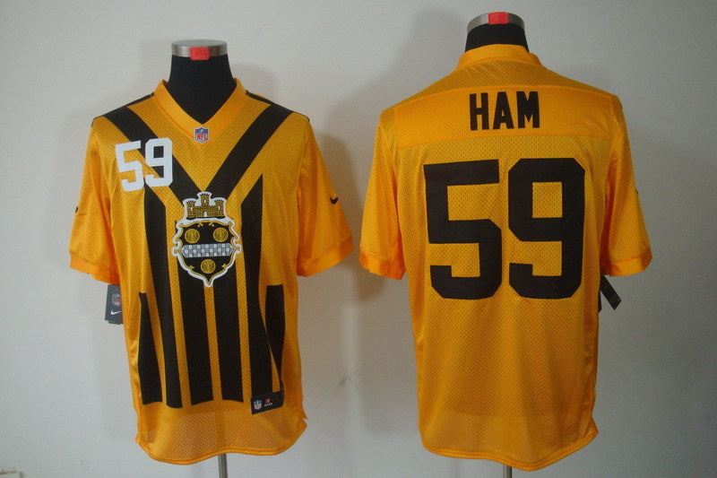 Men's Pittsburgh Steelers Jack Ham #59 Gold Game Jerseys