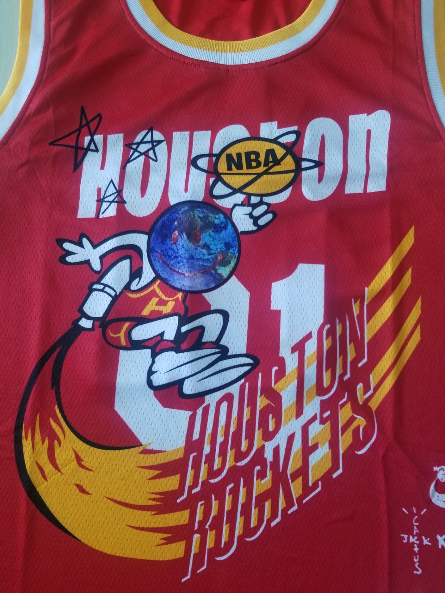 Men's Houston Rockets #01 NBA Red Classics Jerseys - Joint Edition