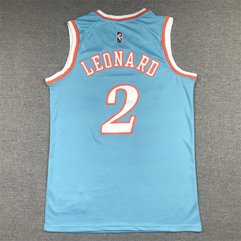Men's LA Clippers Kawhi Leonard Blue 2021/22 Swingman Jerseys - City Edition