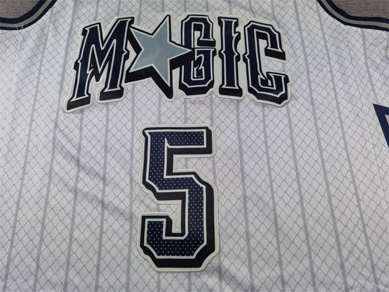 Men's Orlando Magic Paolo Banchero #5 Silver 2024/25 Swingman Player Jerseys - City Edition