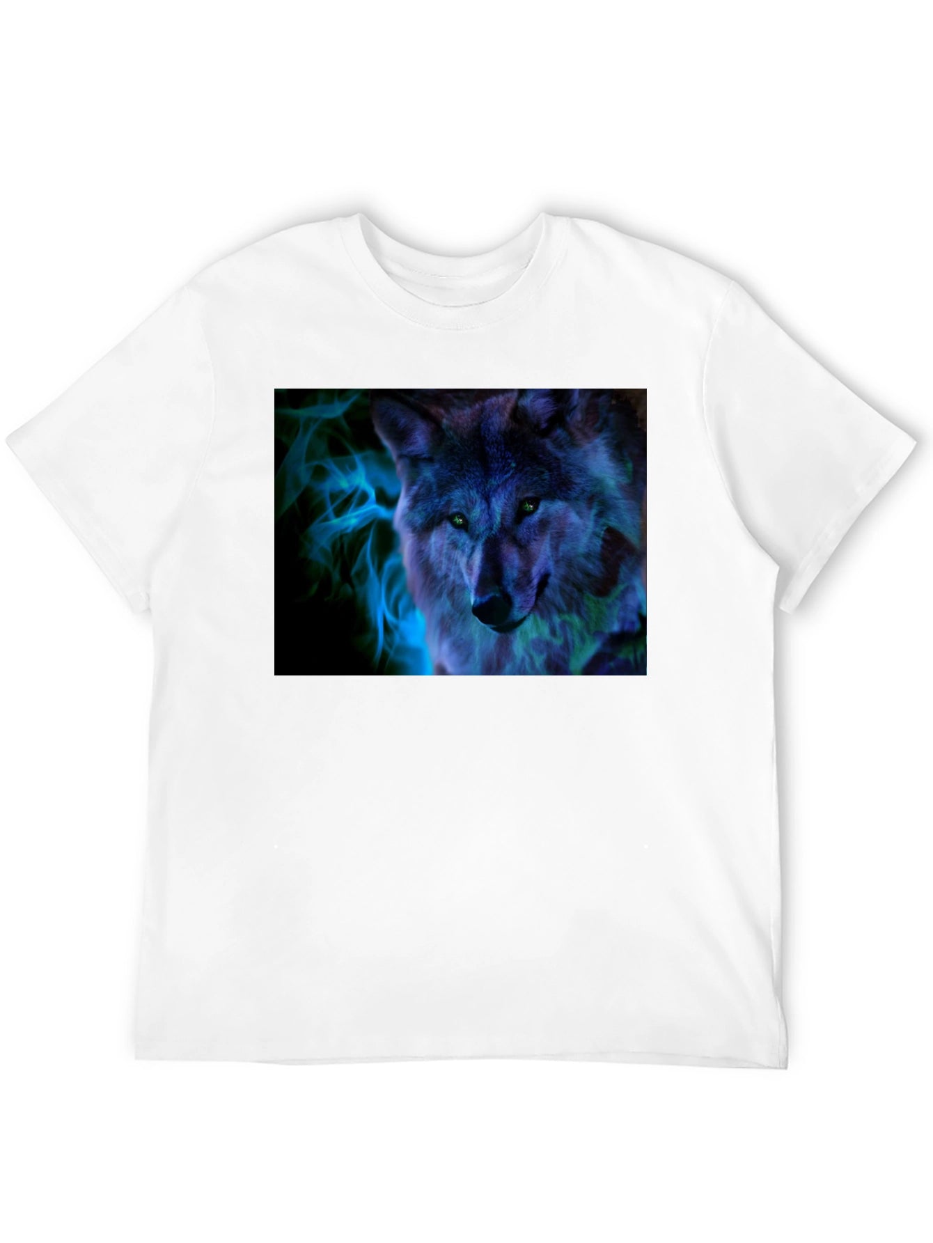 Wolf Graphic Print Black T-Shirt
