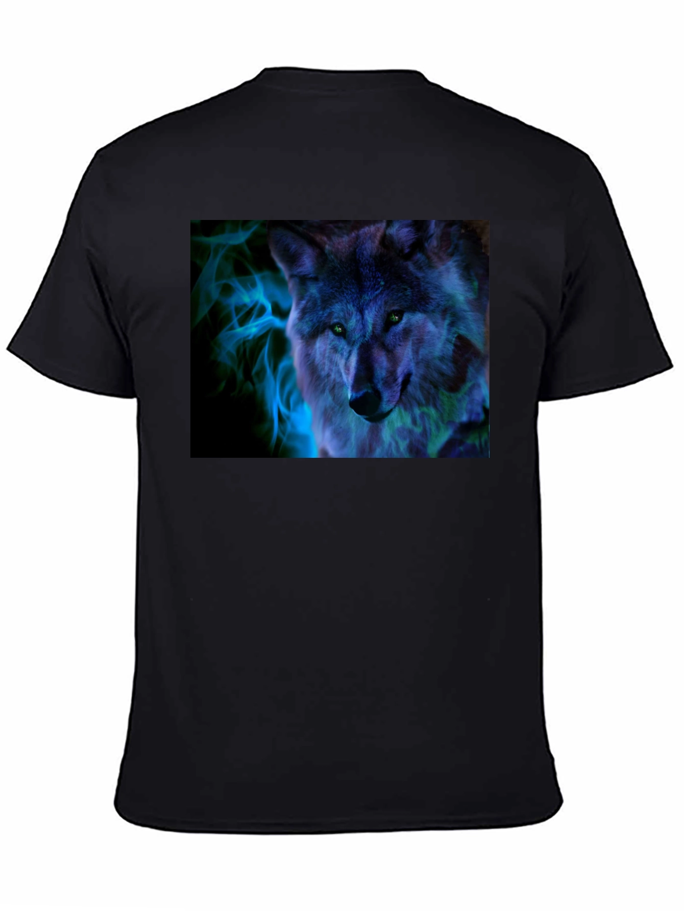 Wolf Graphic Print Black T-Shirt