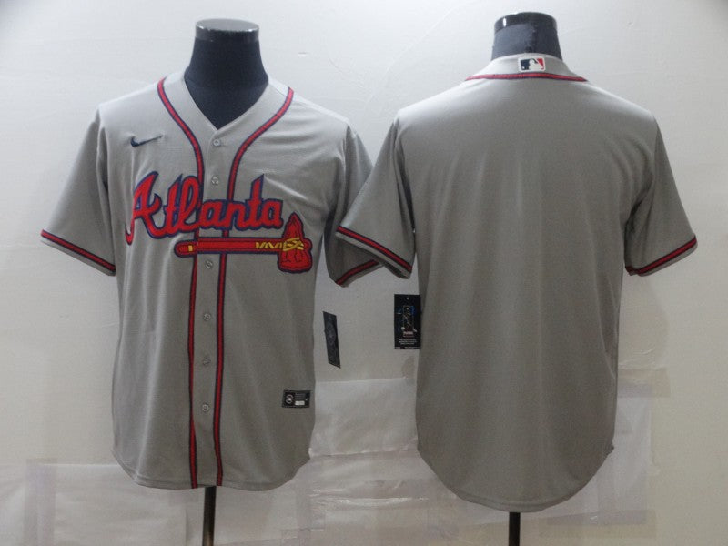 Men's Atlanta Braves Gray Replica Blank Jerseys
