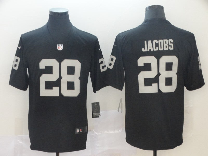 Men's Las Vegas Raiders Josh Jacobs #28 Black Game Jerseys