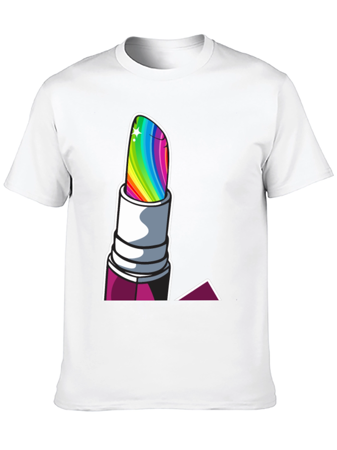Rainbow Lipstick Graphic Tee - Pride Fashion