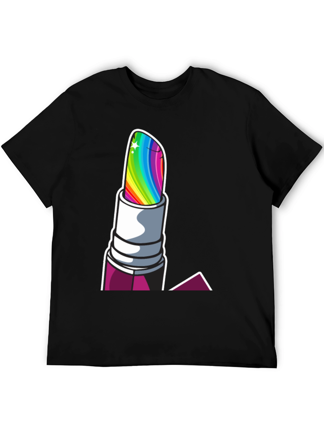 Rainbow Lipstick Graphic Tee - Pride Fashion