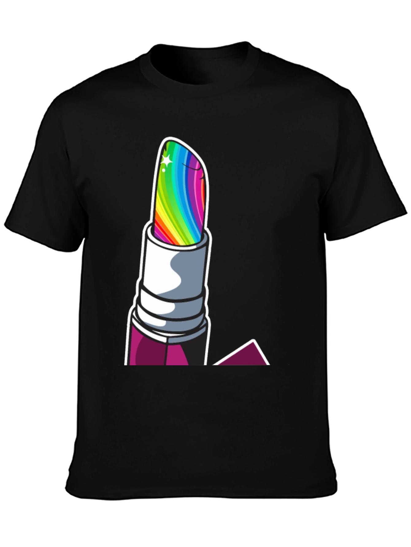Rainbow Lipstick Graphic Tee - Pride Fashion