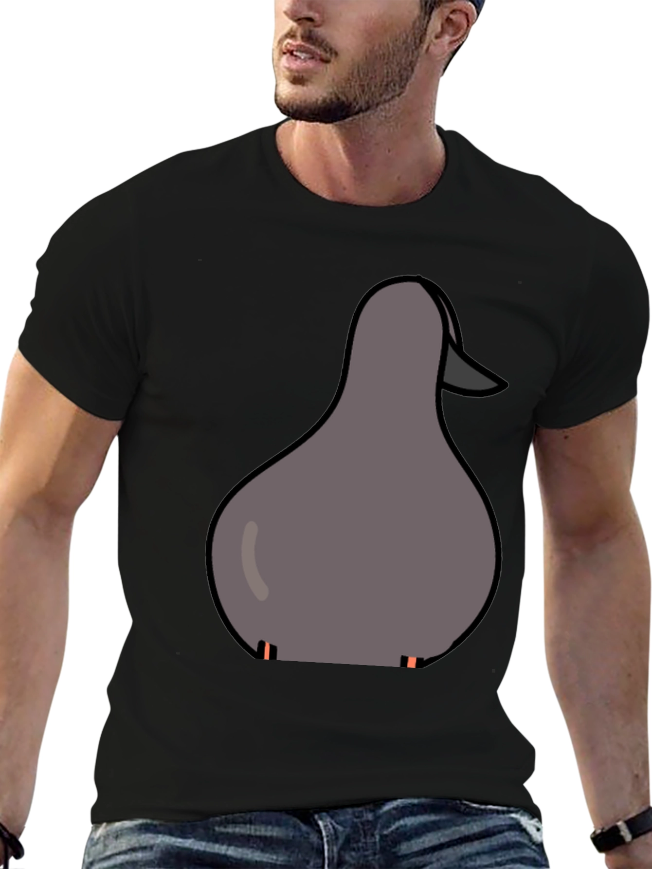 Duck Graphic Tee - Casual Black T-Shirt