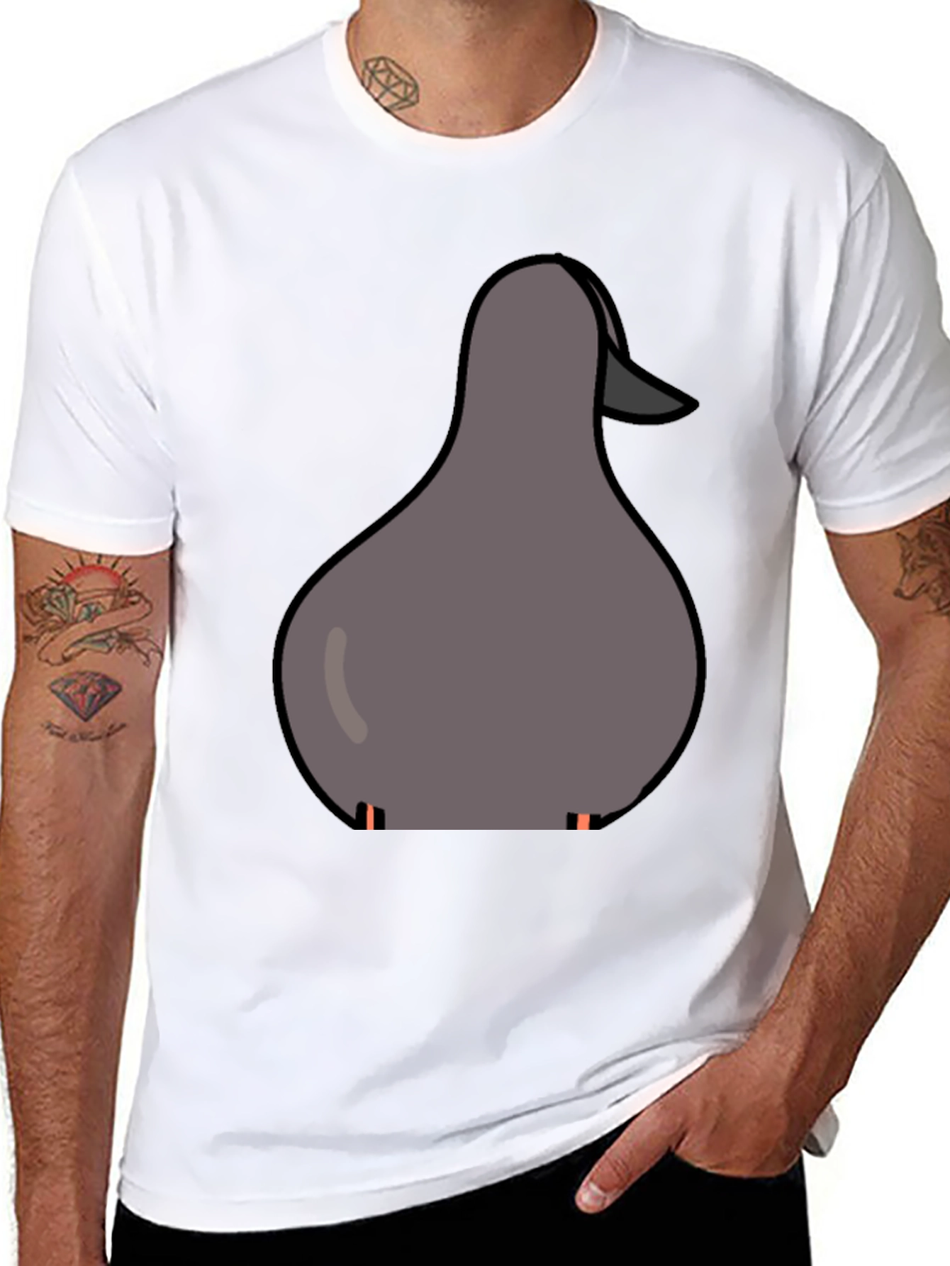 Duck Graphic Tee - Casual Black T-Shirt