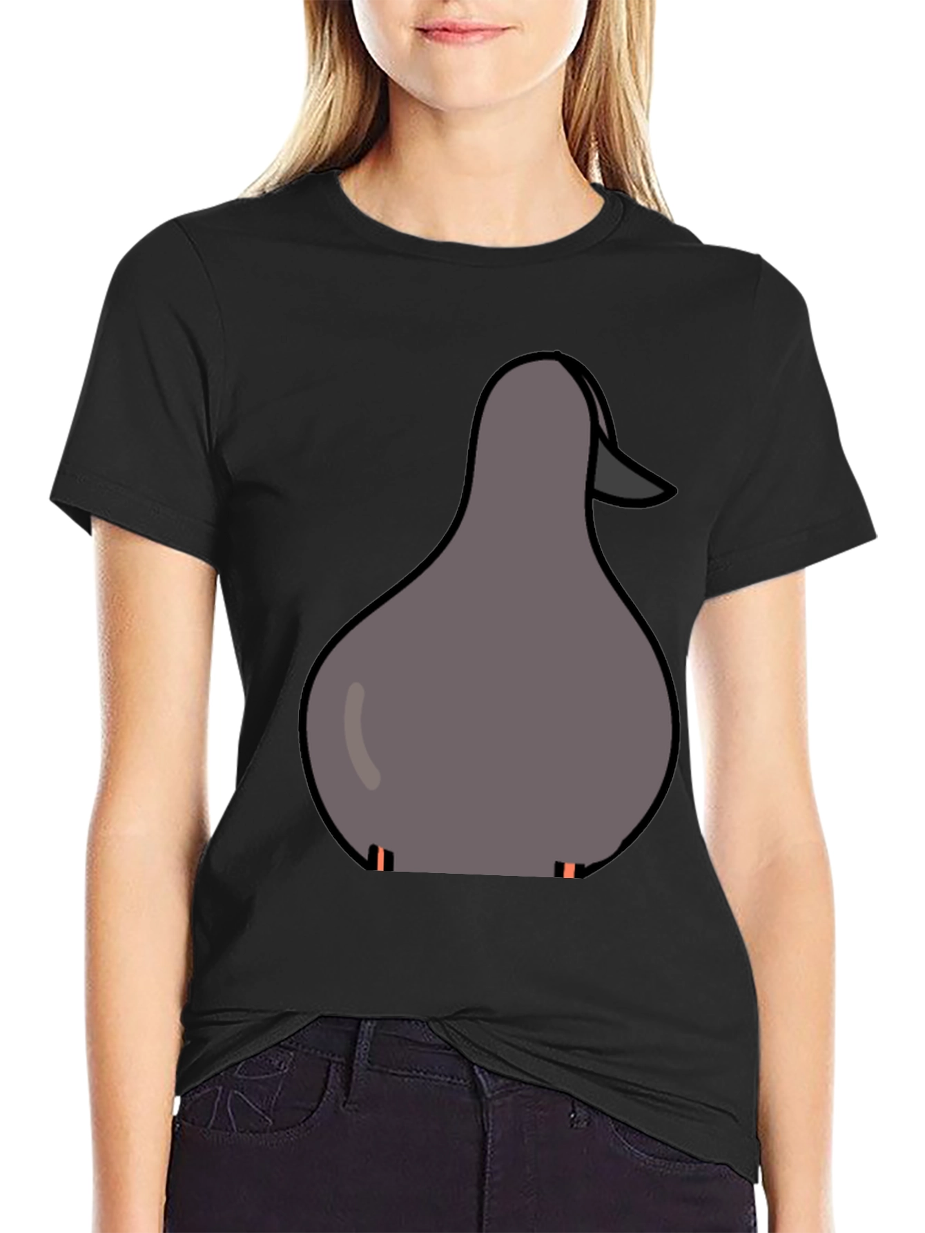 Duck Graphic Tee - Casual Black T-Shirt