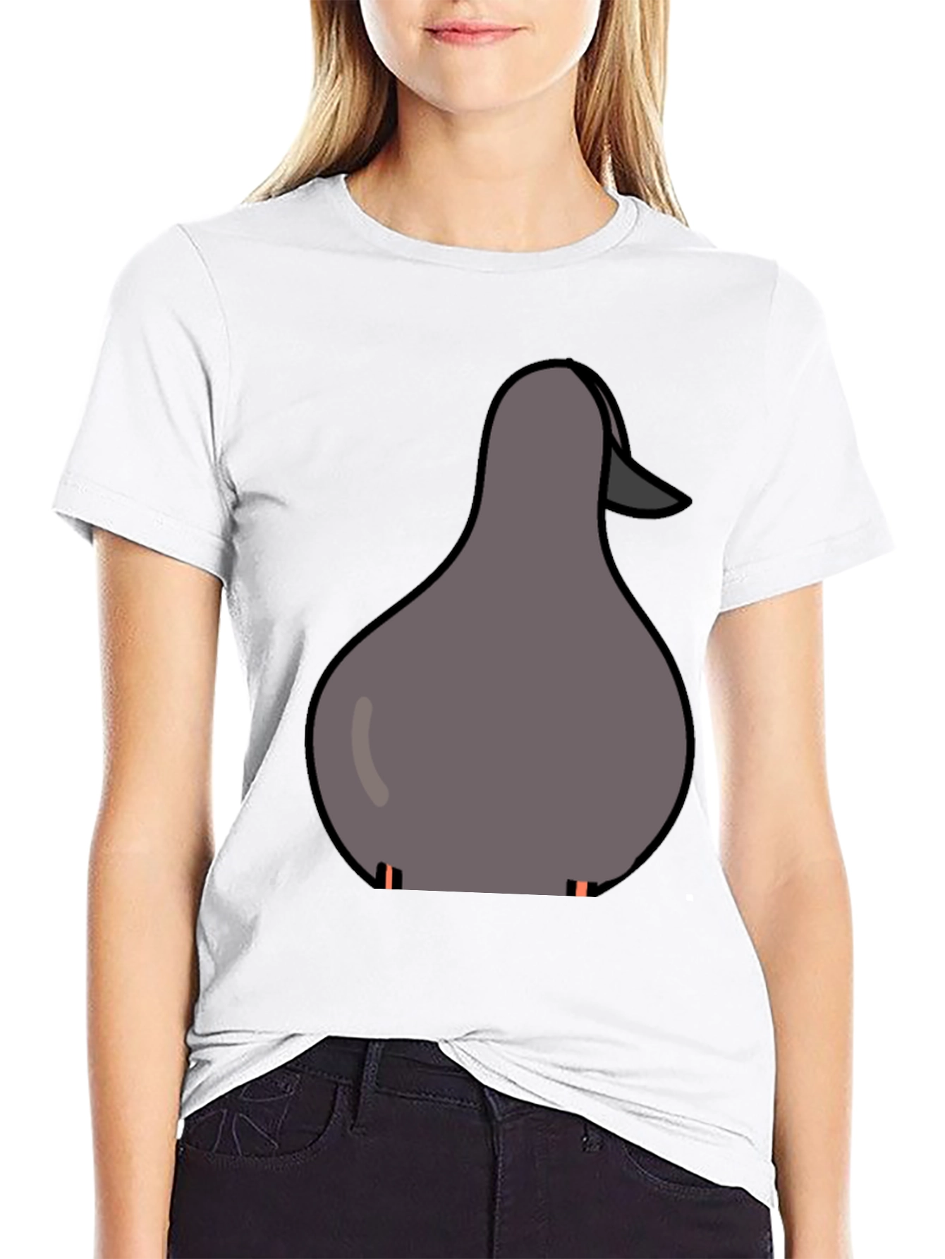 Duck Graphic Tee - Casual Black T-Shirt
