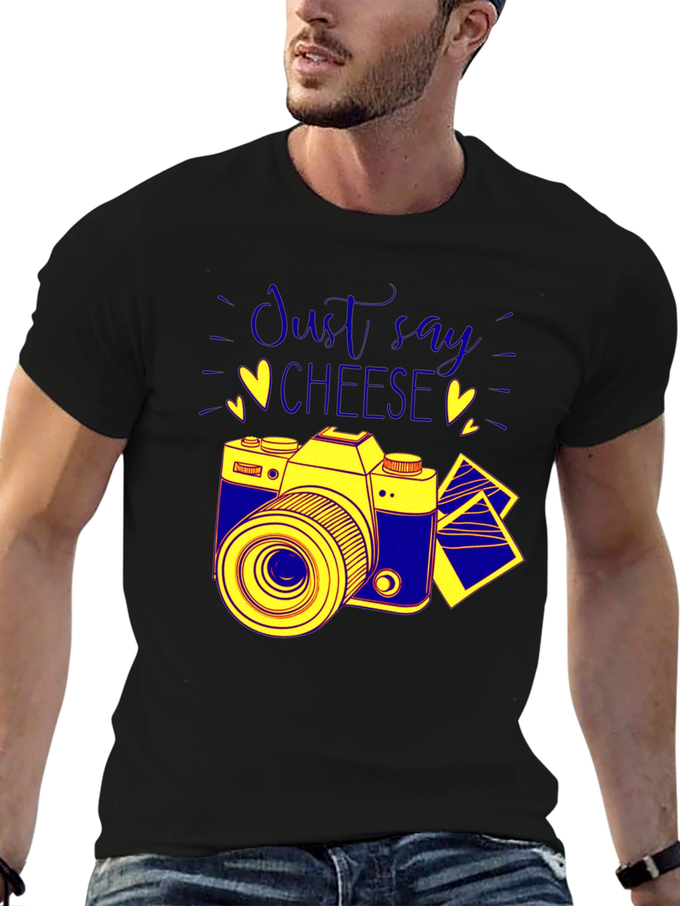 Just Say Cheese Camera Graphic T-Shirt