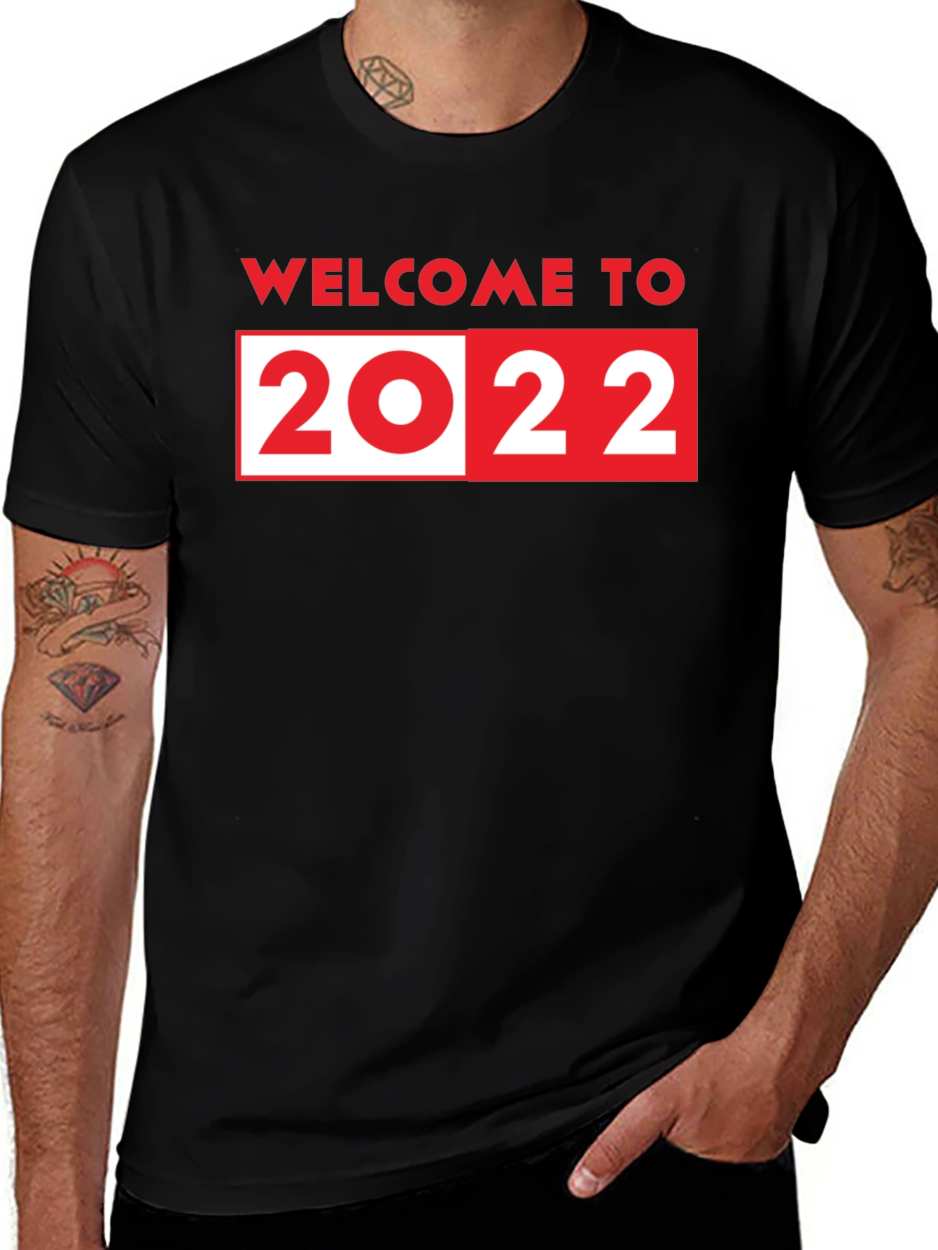 Welcome to 2022 T-Shirt - Black Crew Neck