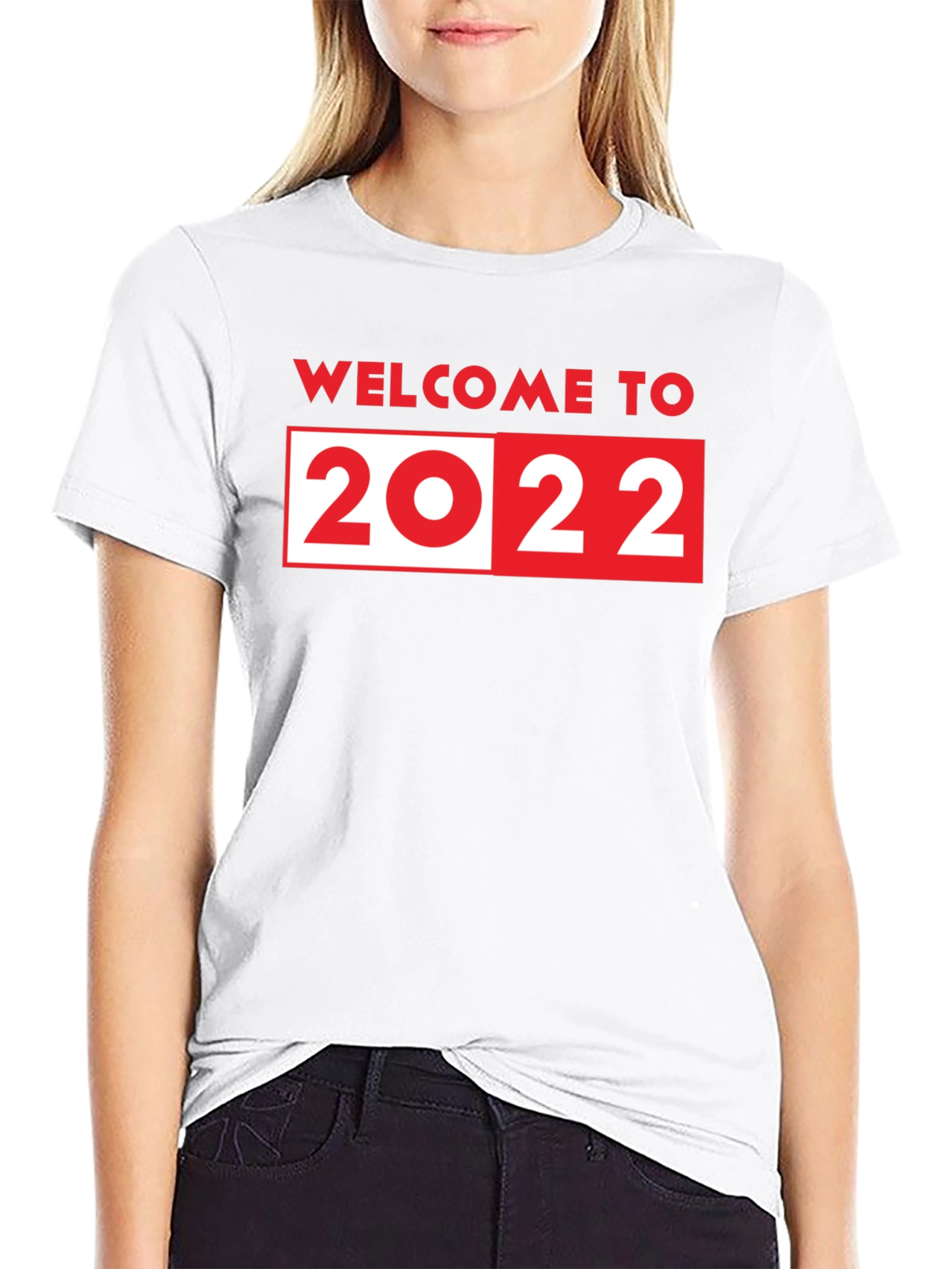 Welcome to 2022 T-Shirt - Black Crew Neck