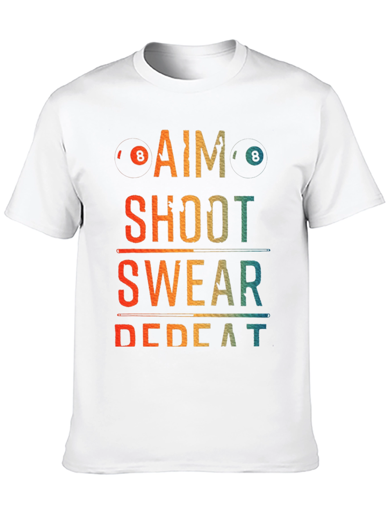 Billiards Aim Shoot Swear Repeat Graphic T-Shirt