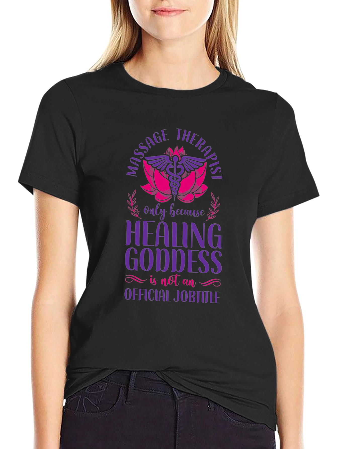 Massage Therapist Healing Goddess Graphic T-Shirt