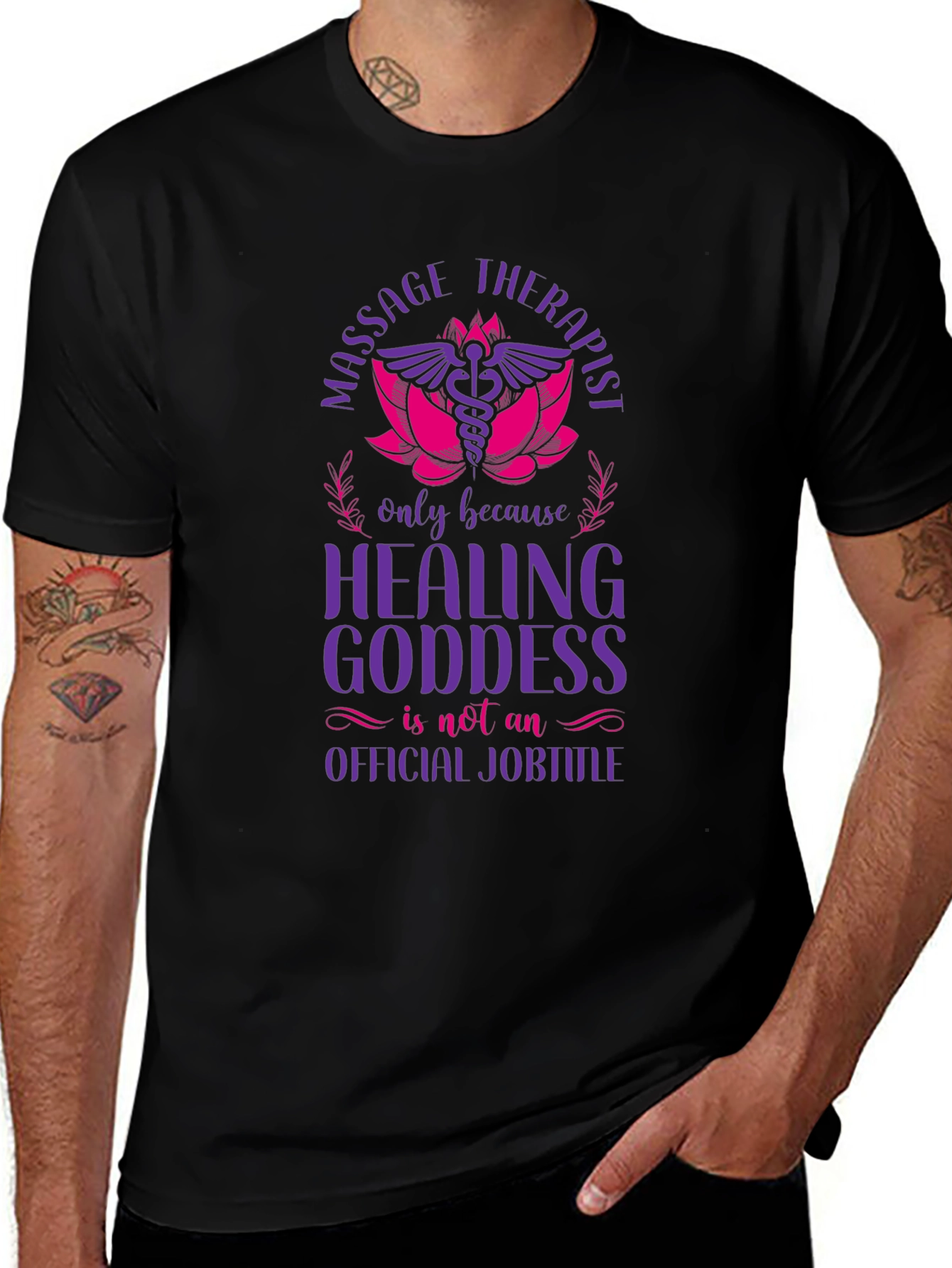 Massage Therapist Healing Goddess Graphic T-Shirt