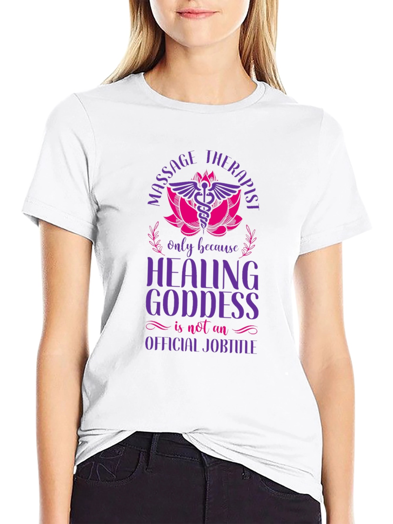 Massage Therapist Healing Goddess Graphic T-Shirt