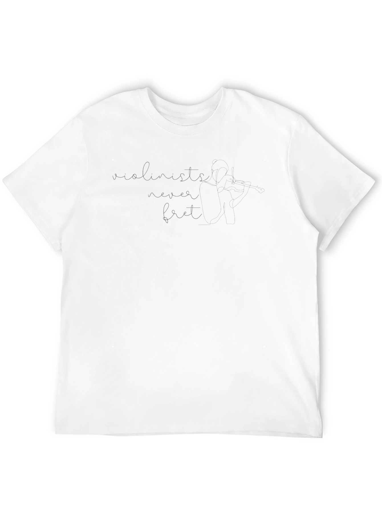 Violinists Never Fret Black T-Shirt