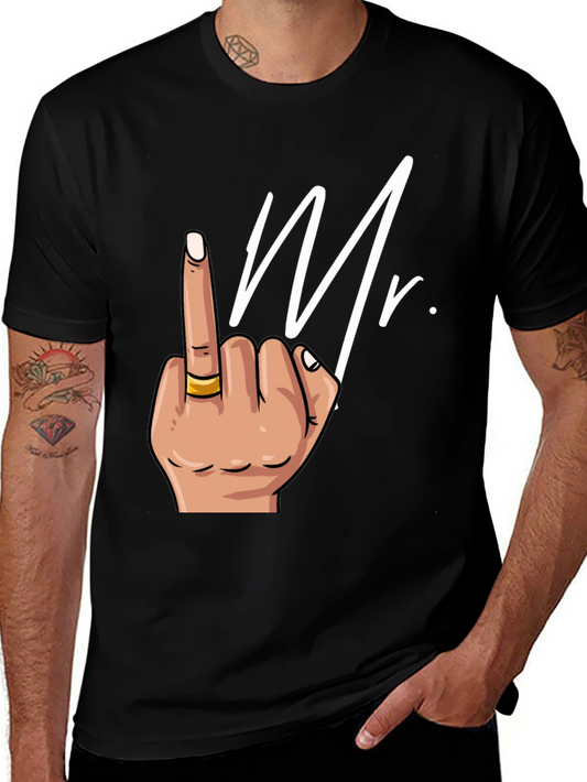 Mr. Middle Finger Graphic Tee - Edgy Humor T-Shirt