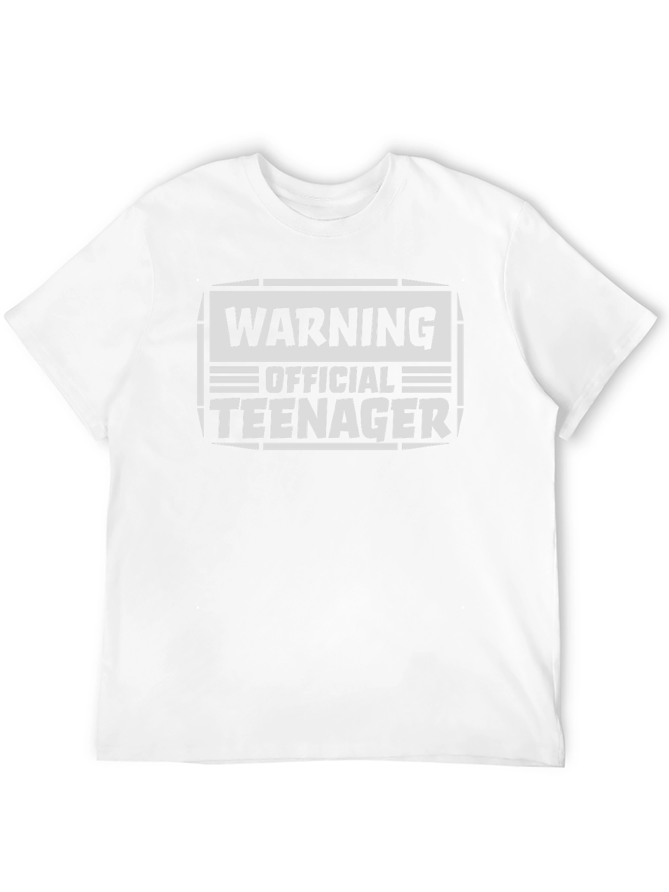Warning Official Teenager Graphic T-Shirt - Black