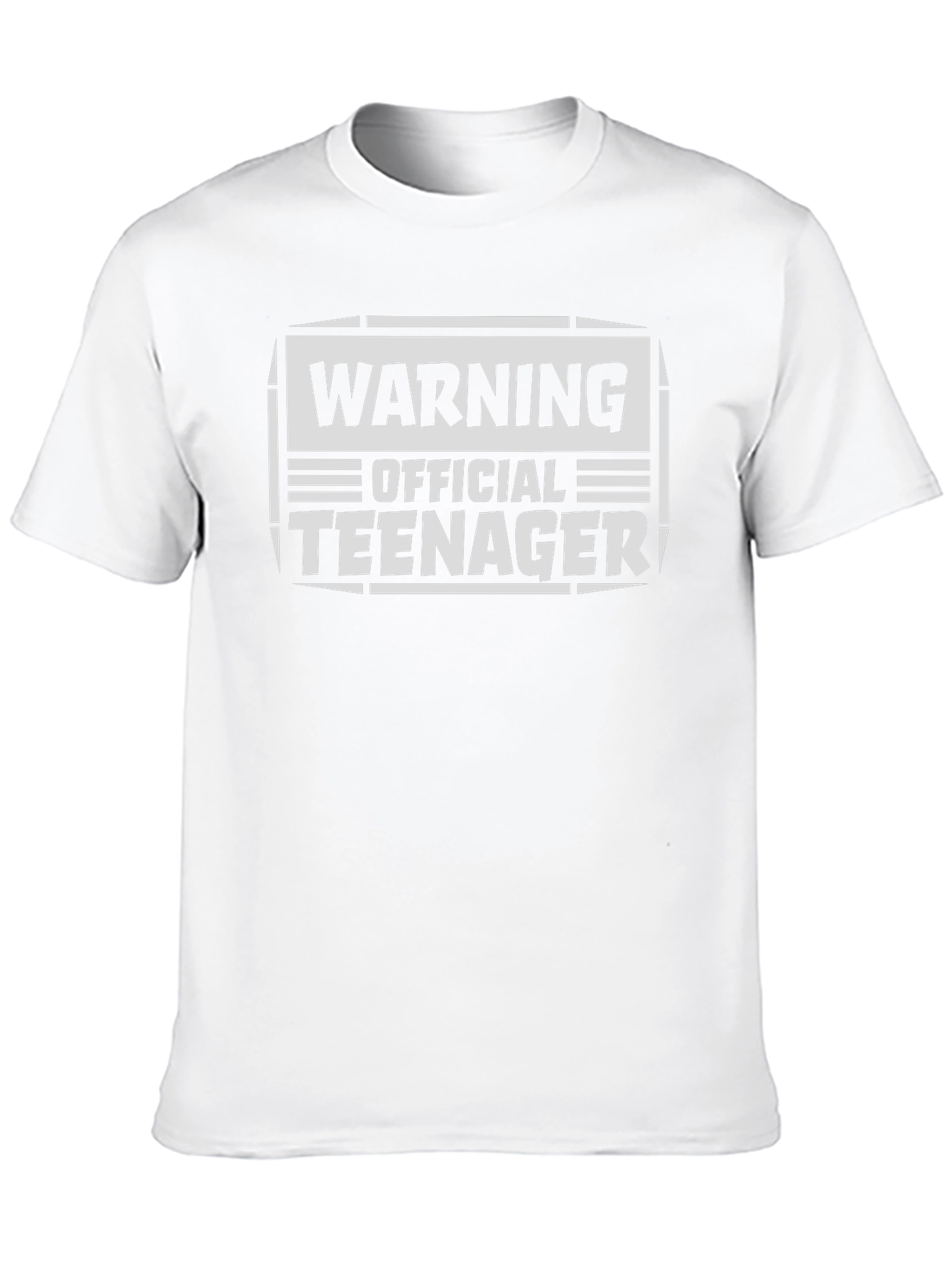 Warning Official Teenager Graphic T-Shirt - Black