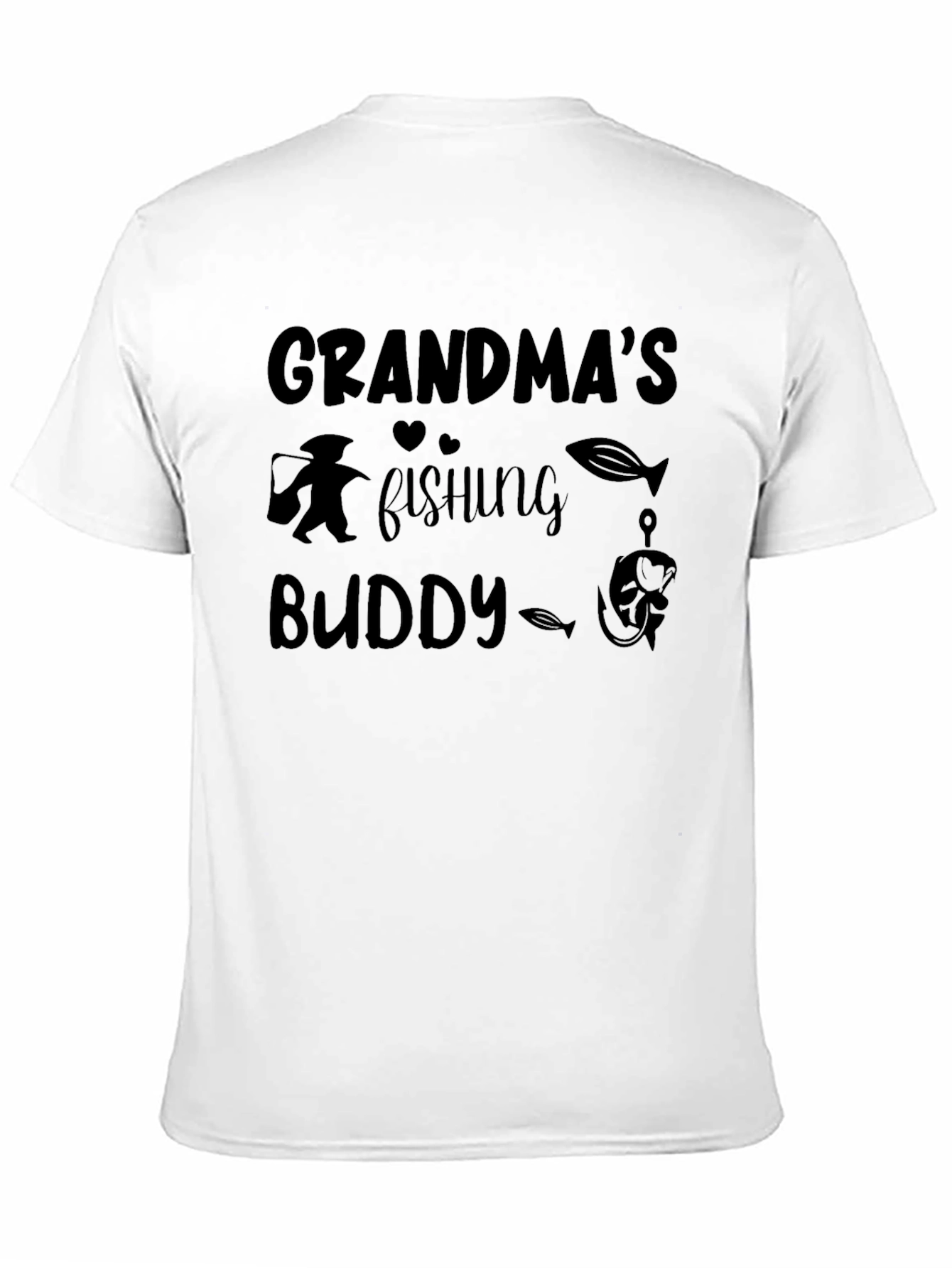 Grandmas Fishing Buddy Black T-Shirt