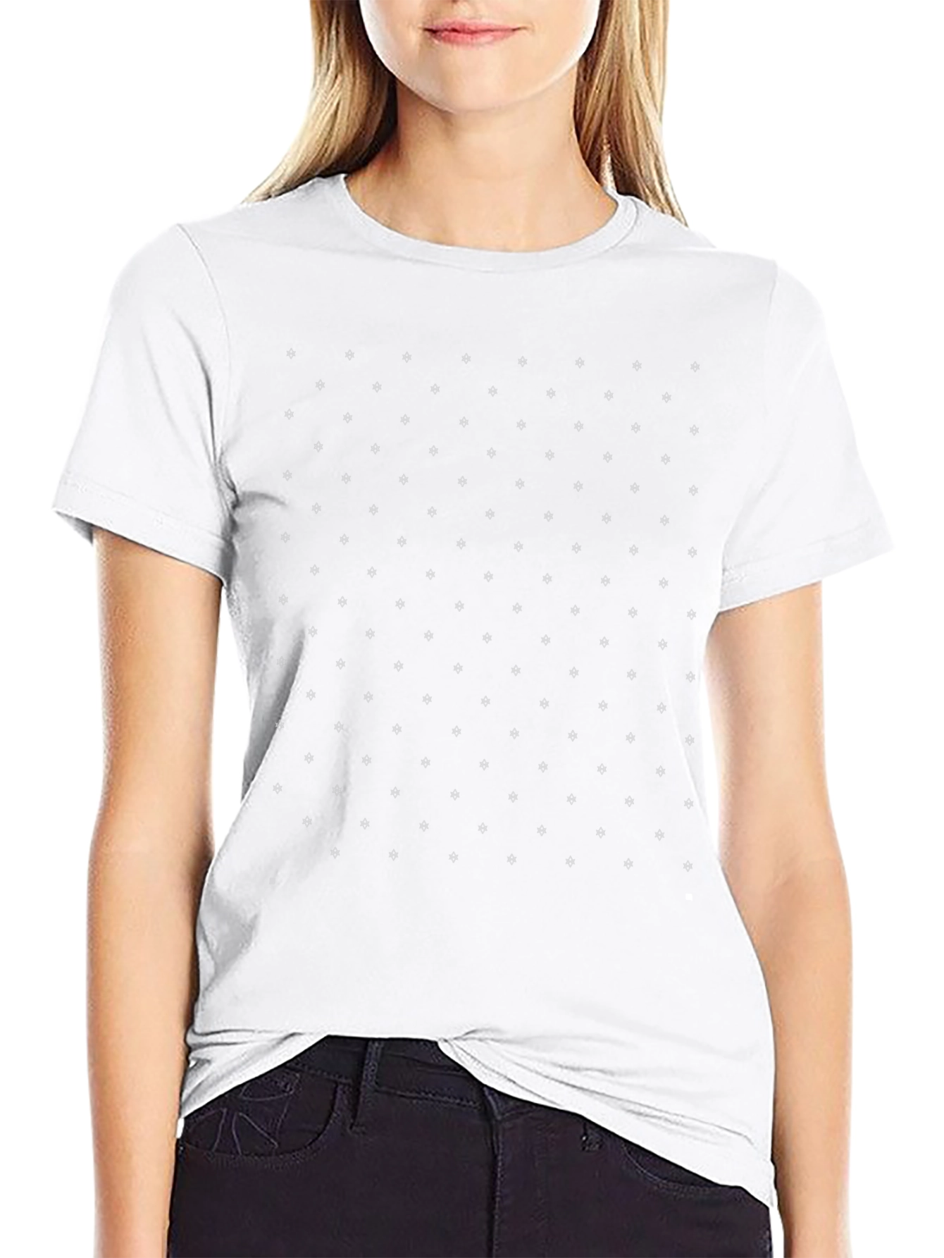 Stylish Black Tee with Minimalist Dot Pattern
