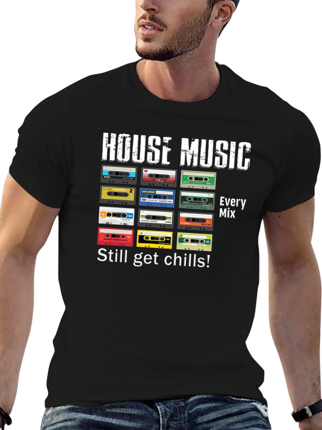 House Music Retro Cassette Tape T-Shirt