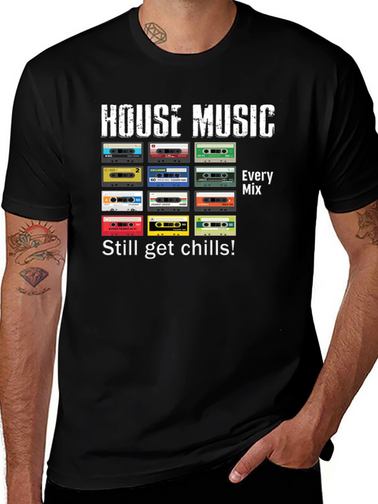 House Music Retro Cassette Tape T-Shirt