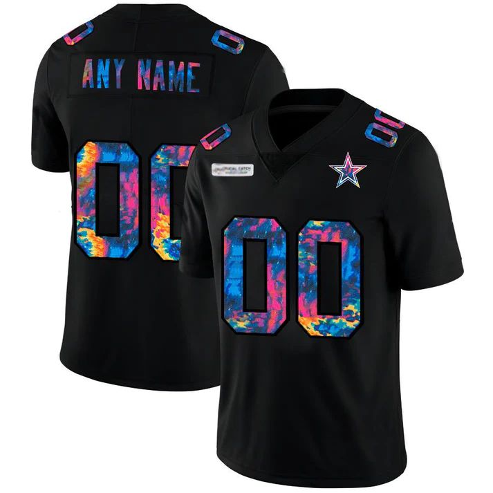 Custom1 Dallas Cowboys Black Crucial Catch Vapor Limited Jerseys Football Jerseys
