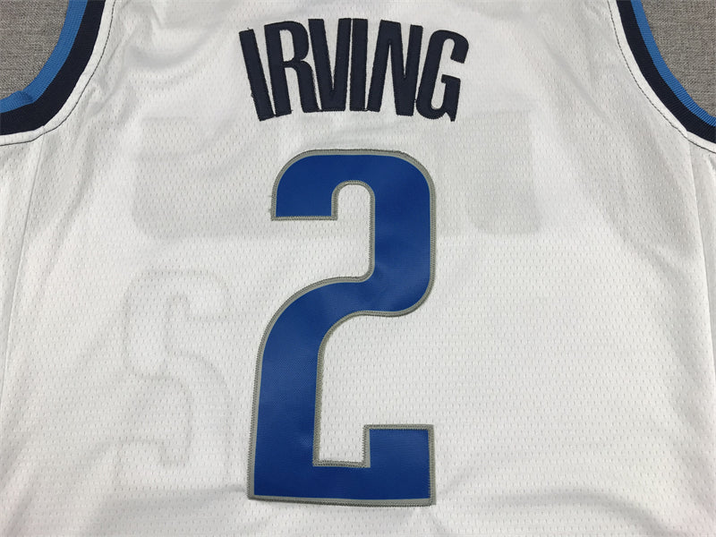 Men's Dallas Mavericks Kyrie Irving #2 White Fast Break Replica Jerseys - Association Edition