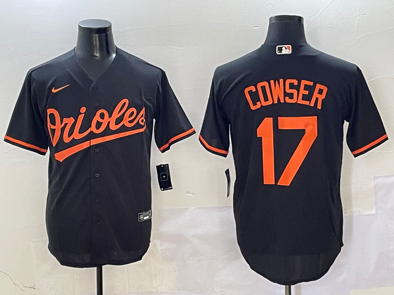 Men's Baltimore Orioles Colton Cowser #17 Black Alternate Replica Player Jerseys